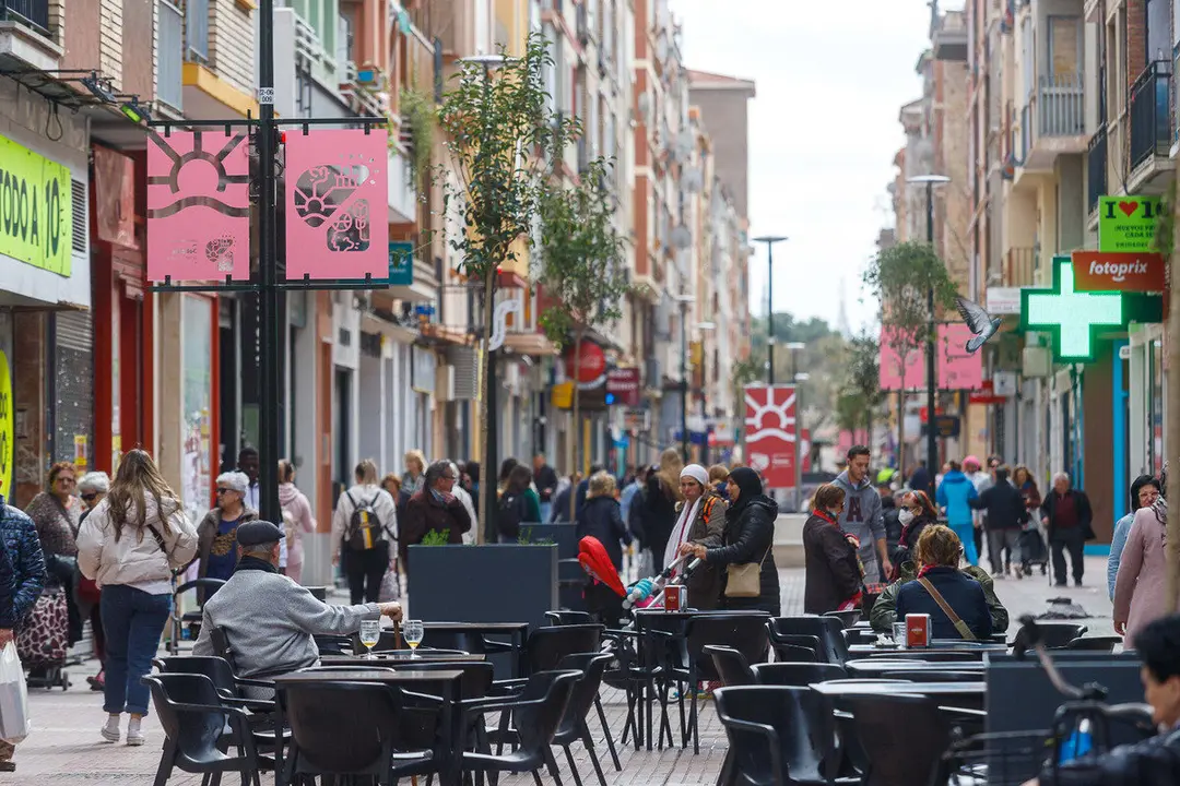 La calle Delicias en Zaragoza.