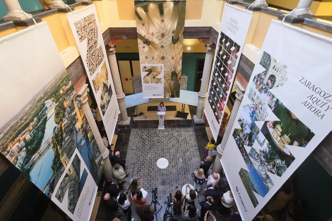 Presentaci&oacute;n de la marca de Zaragoza celebrada en el palacio de Montemuzo. /AZ