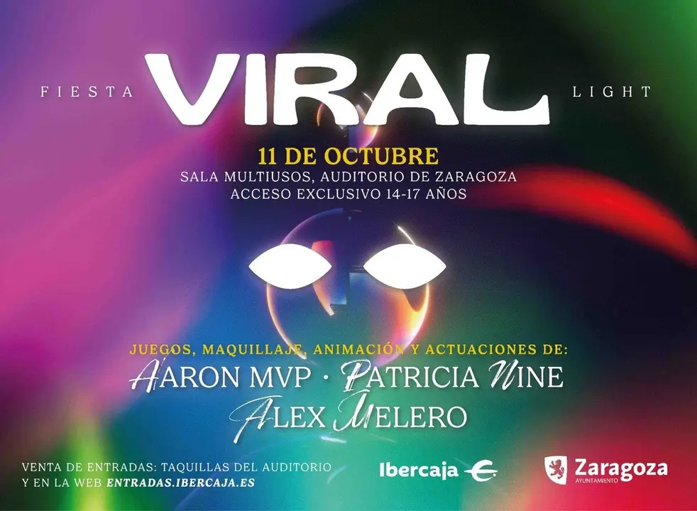 Cartel de la Fiesta Viral Light ./ Ayuntamiento de Zaragoza