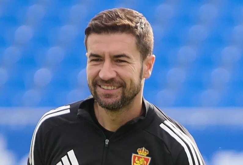 Gabi, en un entrenamiento / REAL ZARAGOZA