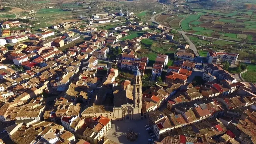 Vista a&eacute;rea Mas de las Matas. / TURISMO DE ARAG&Oacute;N