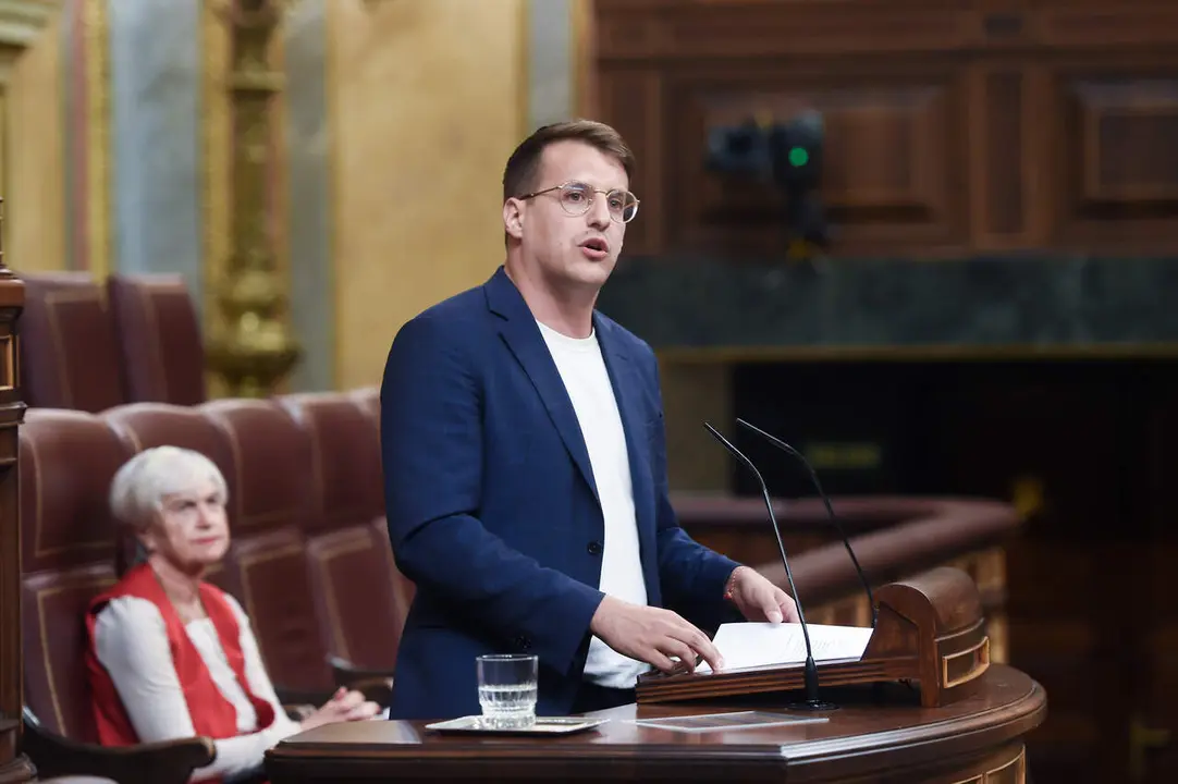 El diputado de CHA, Jorge Pueyo, en el Congreso de los Diputados./ EP
