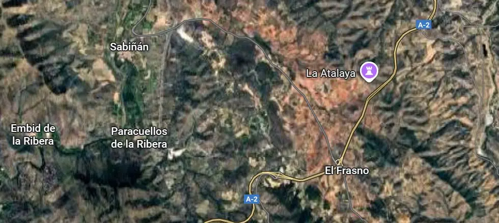 Ubicaci&oacute;n de El Frasno.
