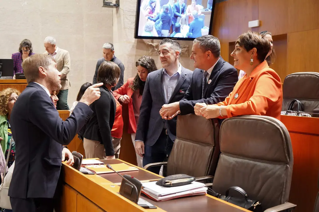 Parte del grupo parlamentario del PSOE en las Cortes