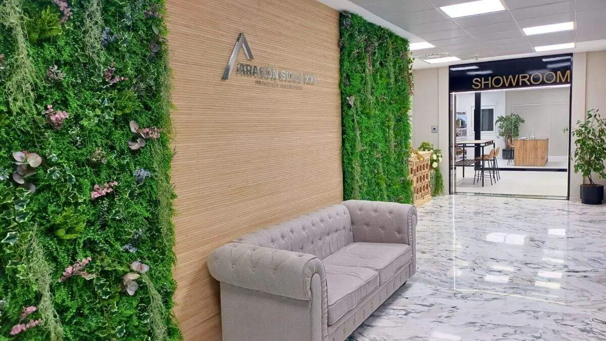 Oficinas y showroom de la promotora inmobiliaria Arag&oacute;n Siglo XXI. / HA