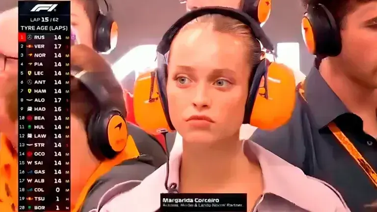 Margarida Corceiro, novia de Lando Norris, durante el GP de Singapur