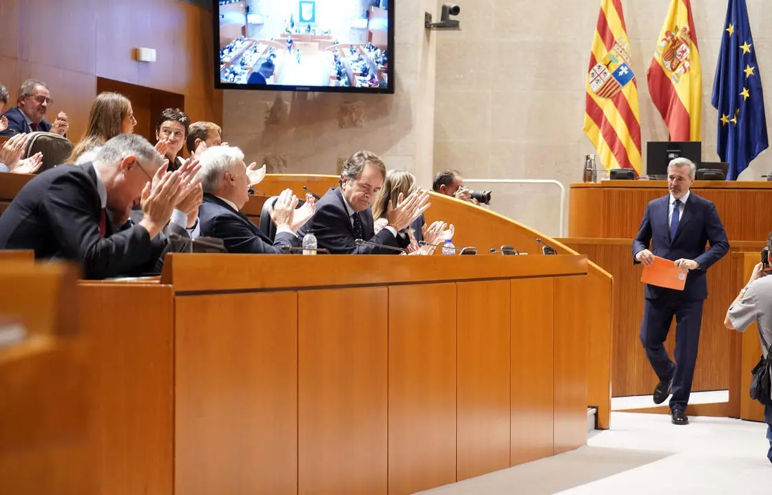 El presidente de Arag&oacute;n, Jorge Azc&oacute;n, en el pleno./ Cortes de Arag&oacute;n