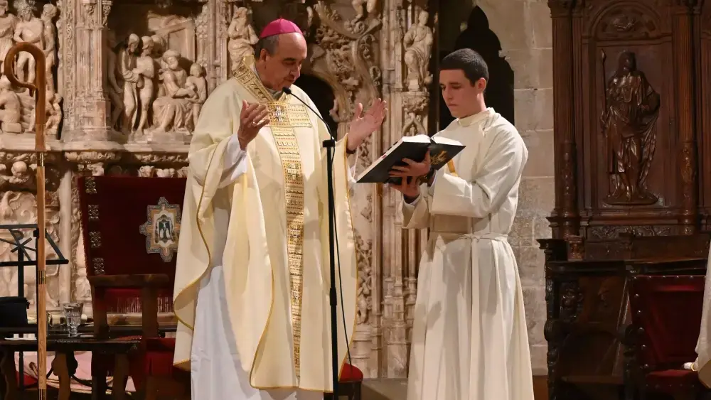 El obispo Pedro Aguado / Carlos Jalle para El Diario de Huesca