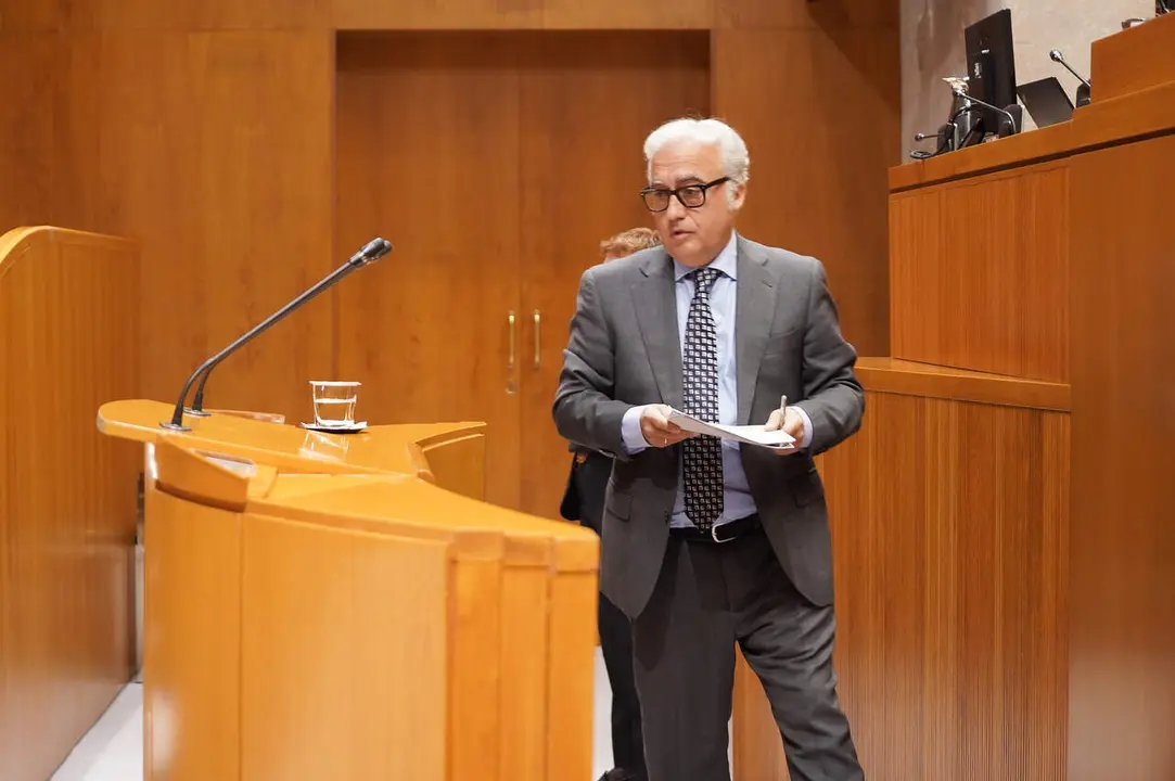 El consejero de Agricultura, Javier Rinc&oacute;n, en las Cortes./ Cortes de Arag&oacute;n