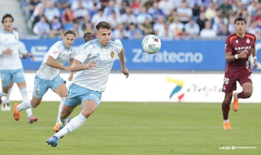 Bazdar durante el Real Zaragoza - Cultural Leonesa / LaLiga
