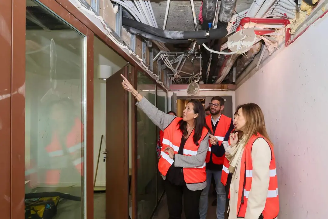 Visita de la alcaldesa a las obras del Centro&nbsp;de&nbsp;Las&nbsp;Armas.