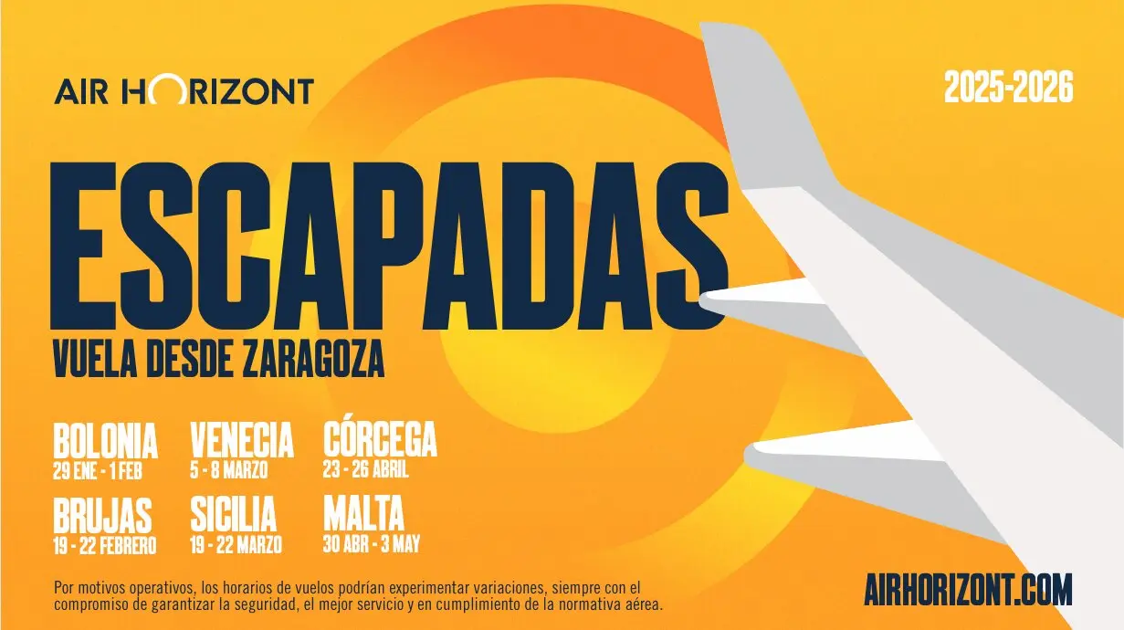 Programada de escapadas de Air Horizont para invierno y primavera