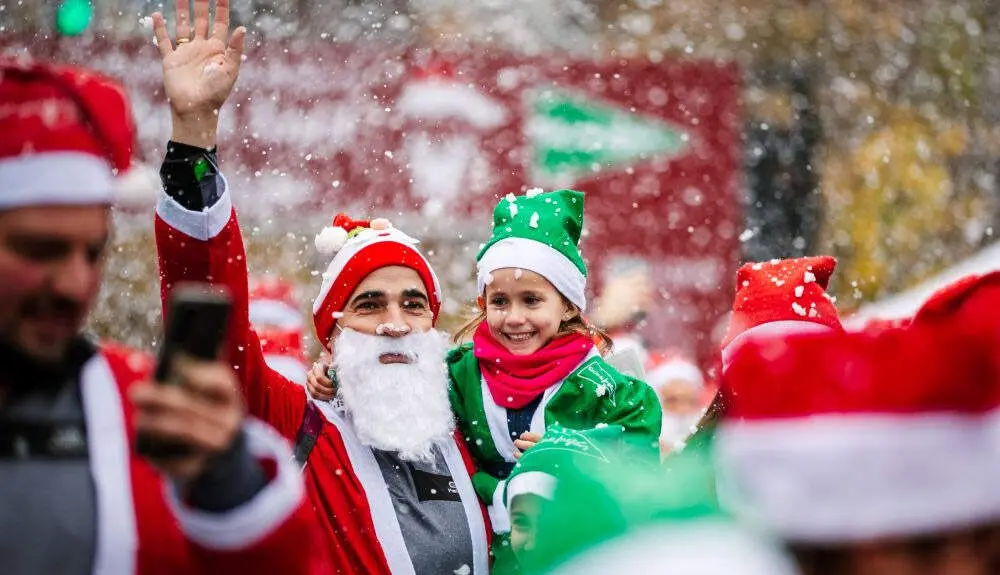 Imagen de la primera edici&oacute;n de la Carrera de Pap&aacute; Noel en Zaragoza
