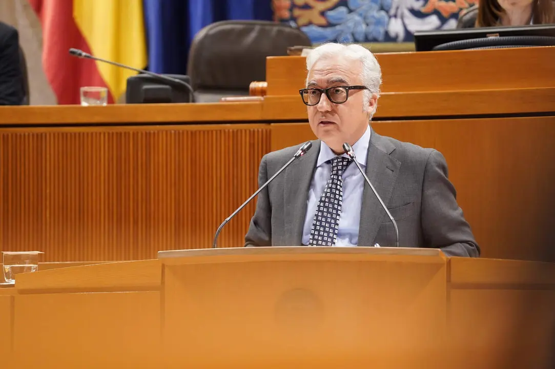 El consejero de Agricultura del Gobierno de Arag&oacute;n, Javier Rinc&oacute;n, en las Cortes de Arag&oacute;n./ Cortes de Arag&oacute;n