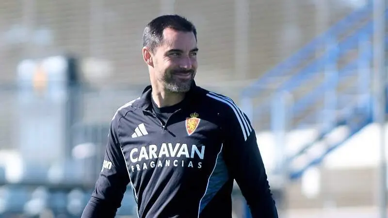 Rub&eacute;n Sell&eacute;s durante un entrenamiento en la Ciudad Deportiva / Real Zaragoza