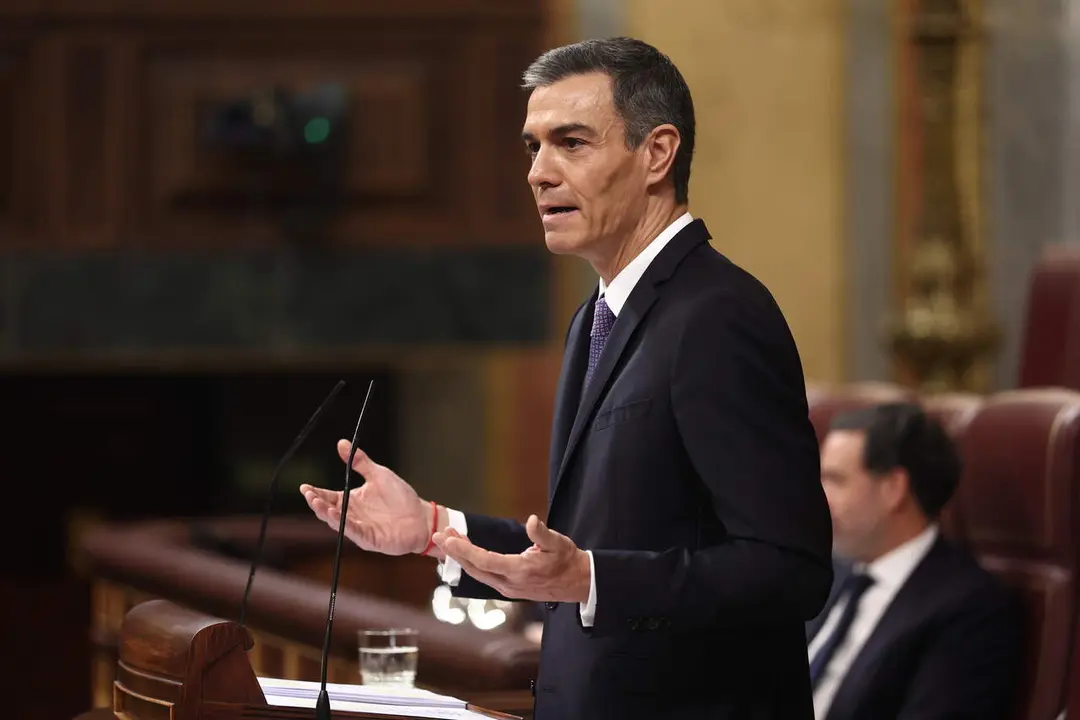 El presidente del Gobierno, Pedro S&aacute;nchez, en el Congreso de los Diputados./ EP
