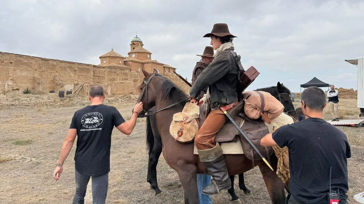 Rodaje de la pel&iacute;cula 'Las indias', en La Cartuja de las Fuentes. / DPH