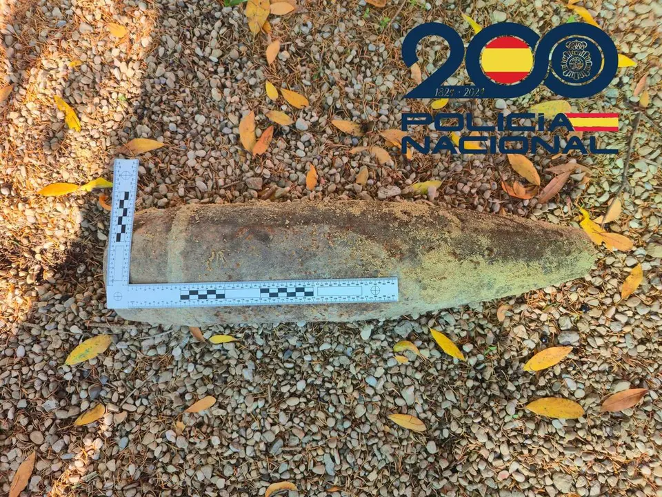 El artefacto encontrado en Huesca. / CNP