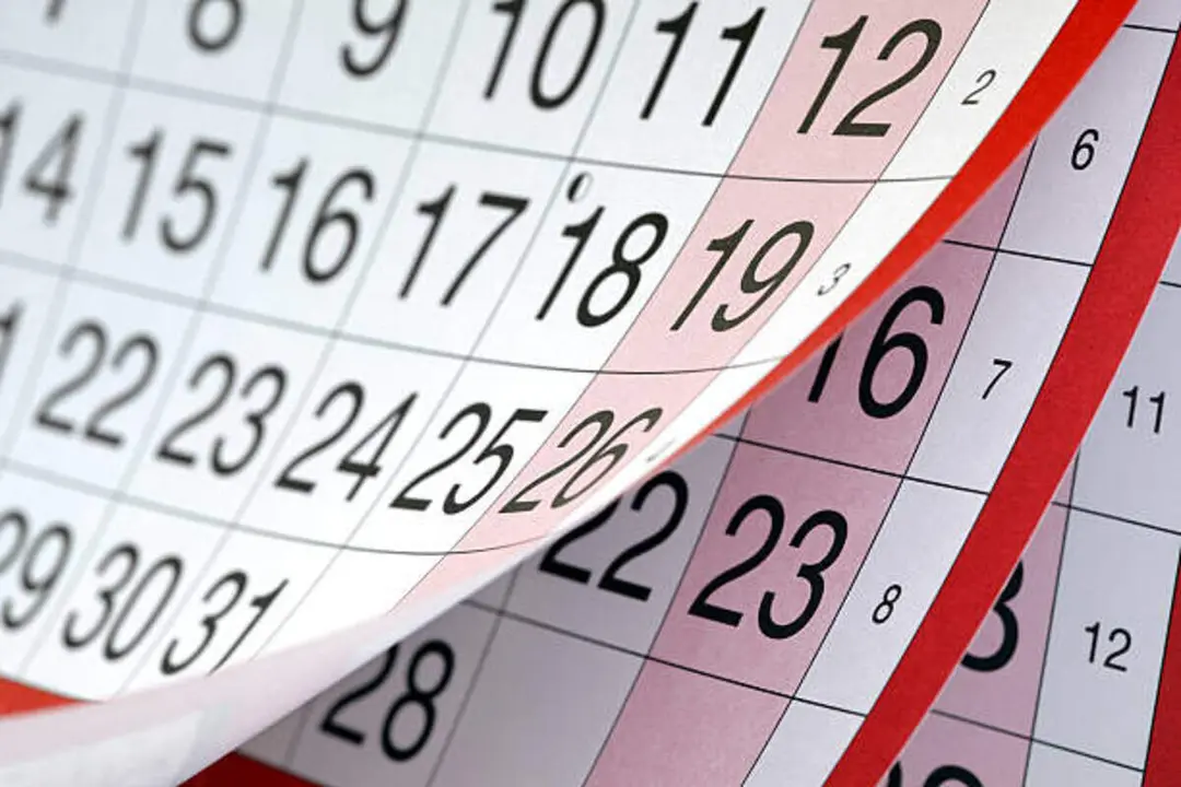 Imagen de archivo de un calendario.