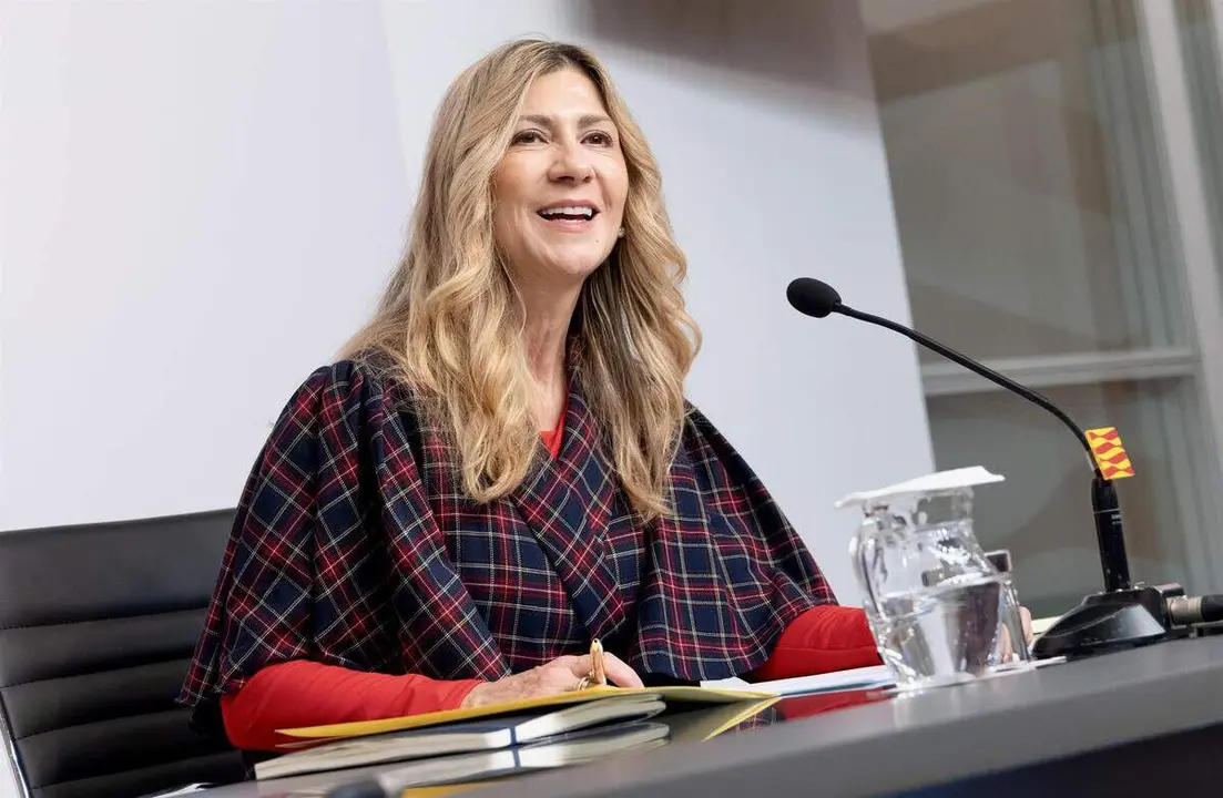 La vicepresidenta del Gobierno de Arag&oacute;n, Mar Vaquero, en rueda de prensa.
- FABIAN SIMON