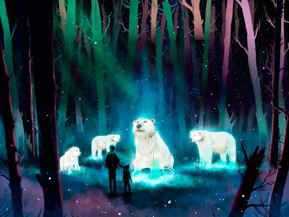 Espect&aacute;culo lum&iacute;nico "Boreal" de Naturaleza Encendida.