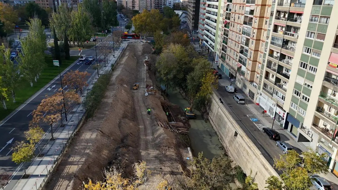Obras en el r&iacute;o Huerva a su paso por Zaragoza ./ Ayto. de Zaragoza