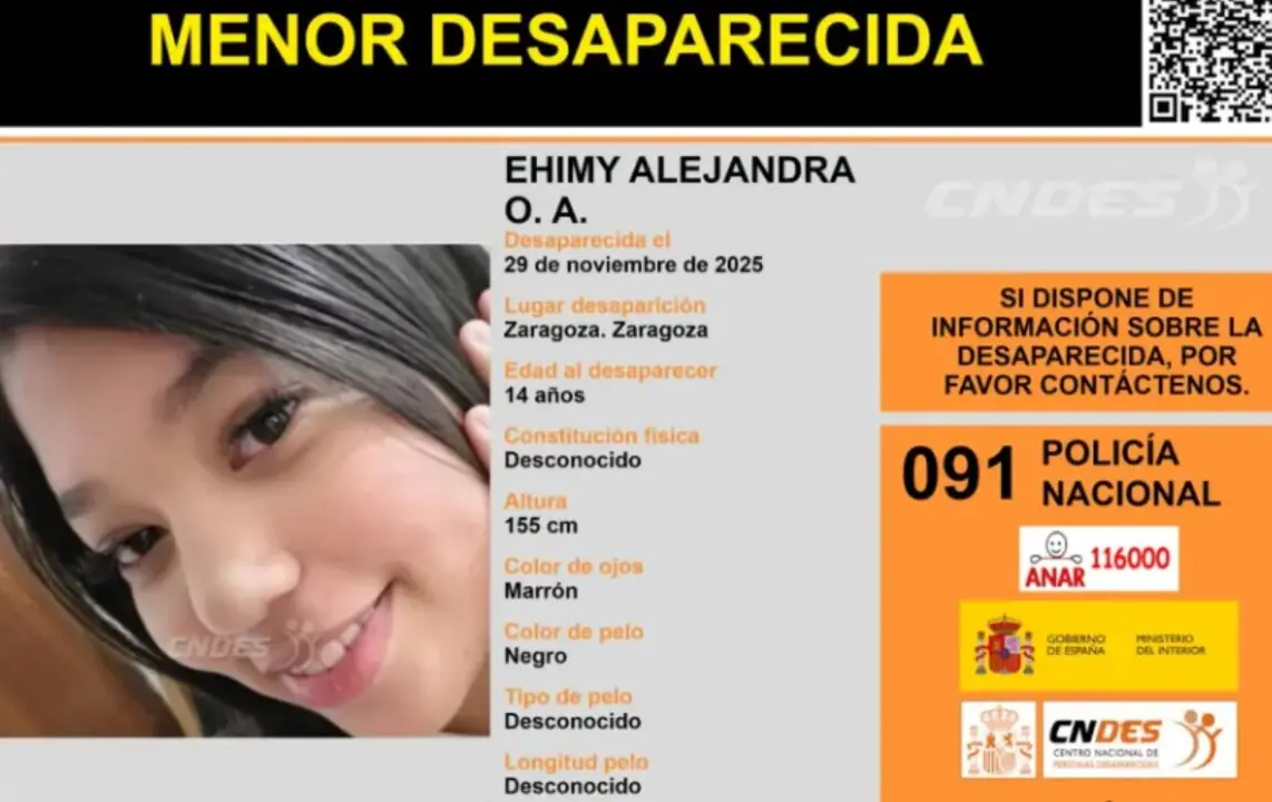 Descripci&oacute;n de la menor desparecida. / CNDES