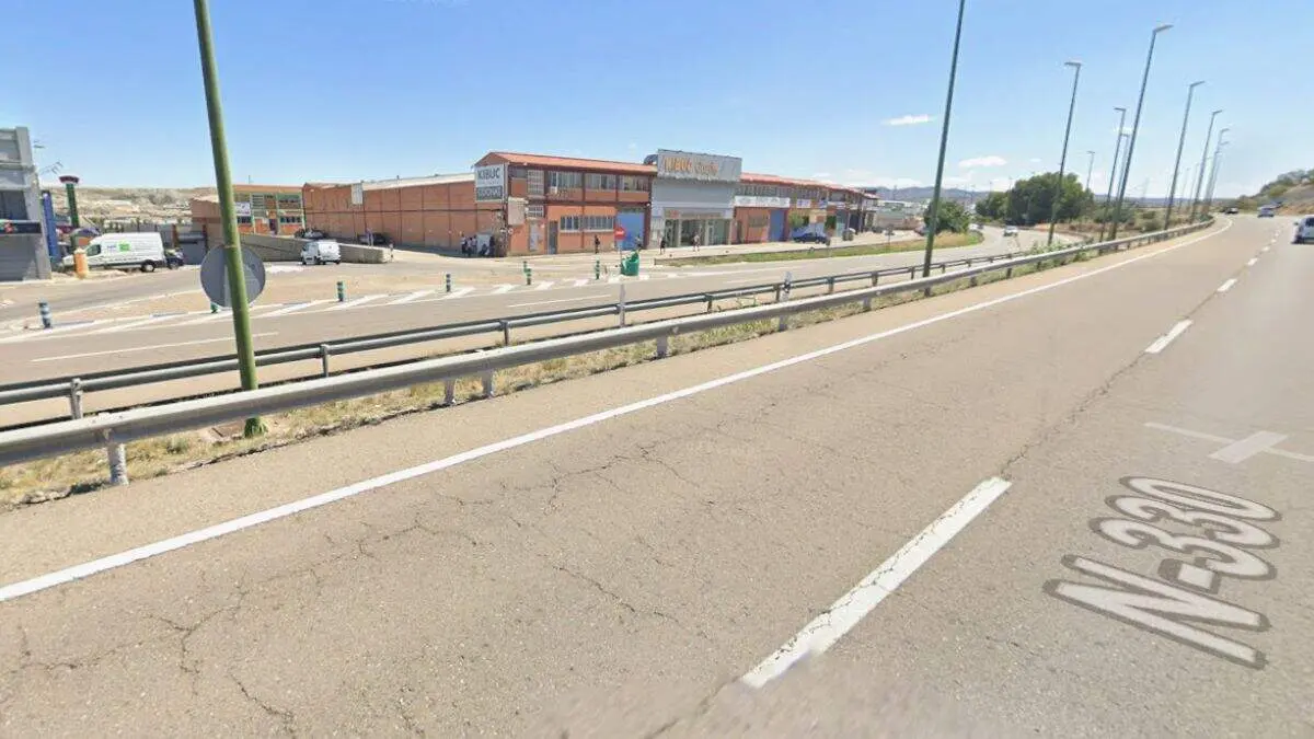 La demandada rotonda de acceso a Cuarte se encontrar&iacute;a en la intersecci&oacute;n de la N-330 con la Avenida del Rosario. / GOOGLE MAPS