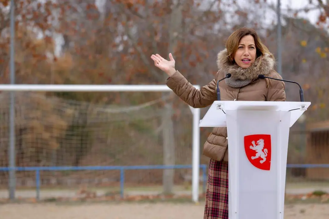 Natalia Chueca durante el anuncio de las obras en Torre Ramona y El Rabal / Daniel Marcos - Ayto. Zaragoza