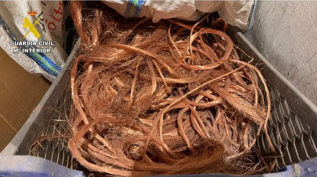 Cobre robado. / GUARDIA CIVIL