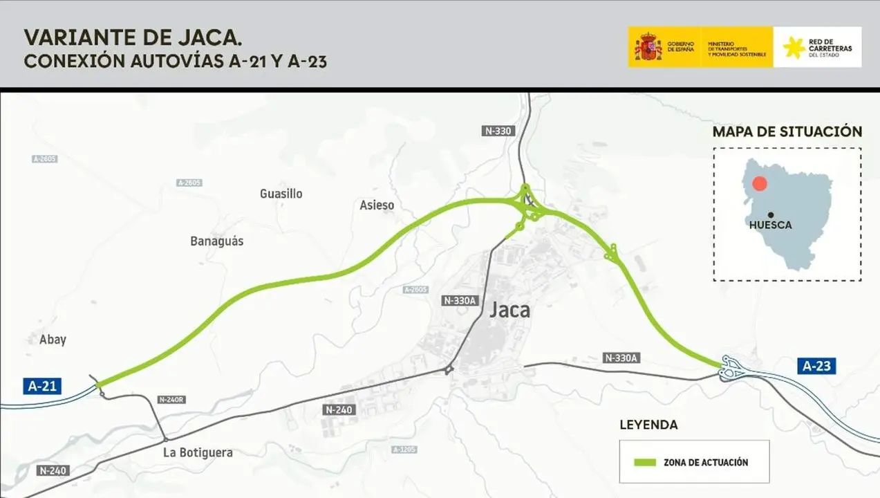 Variante de Jaca. / MINISTERIO DE TRANSPORTES