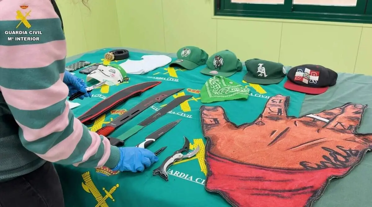 Hay 17 personas investigadas y detenidas, entre ellos varios menores, por delitos de amenazas, lesiones, robos con violencia, Extorsi&oacute;n y pertenencia a organizaci&oacute;n criminal ./ GUARDIA CIVIL