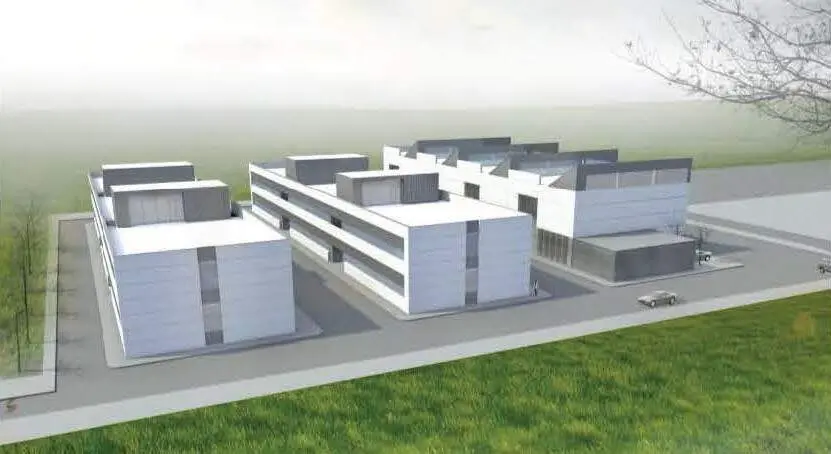 Infograf&iacute;a del proyecto del edificio CEMINEM. / UNIZAR
