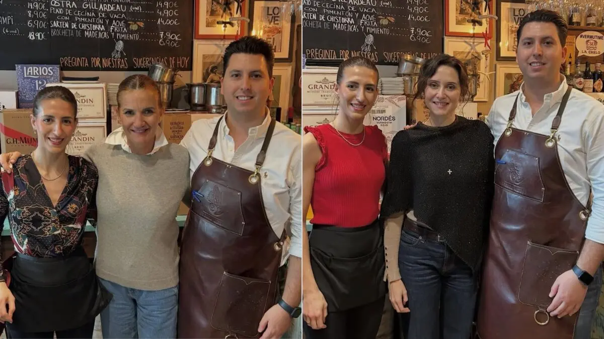 Samantha Vallejo e Isabel D&iacute;az Ayuso visitan la Tasca La Ultramarina