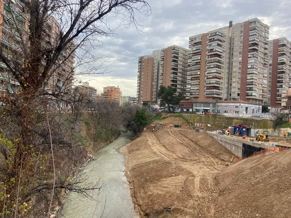 Avance de las obras del r&iacute;o Huerva. /HA
