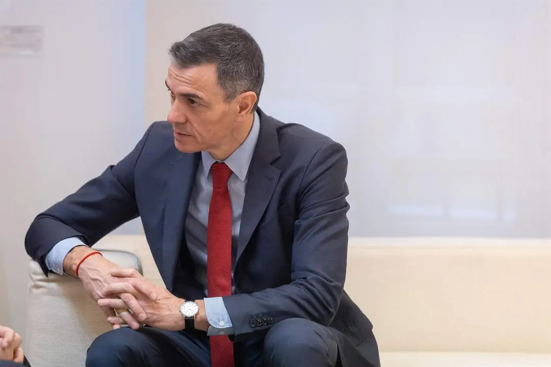 El presidente del Gobierno, Pedro S&aacute;nchez, recibe al presidente del L&iacute;bano, Joseph Aoun, en el Palacio de la Moncloa, a 2 de febrero de 2026, en Madrid (Espa&ntilde;a). / EP