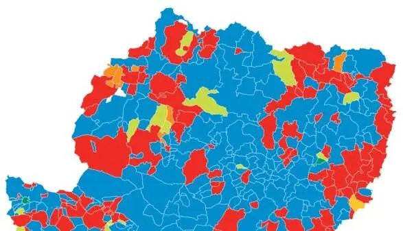 Mapa por localidades de Huesca. / HOY ARAG&Oacute;N