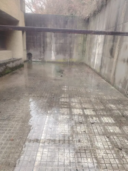 Agua acumulada en la residencia de mayores