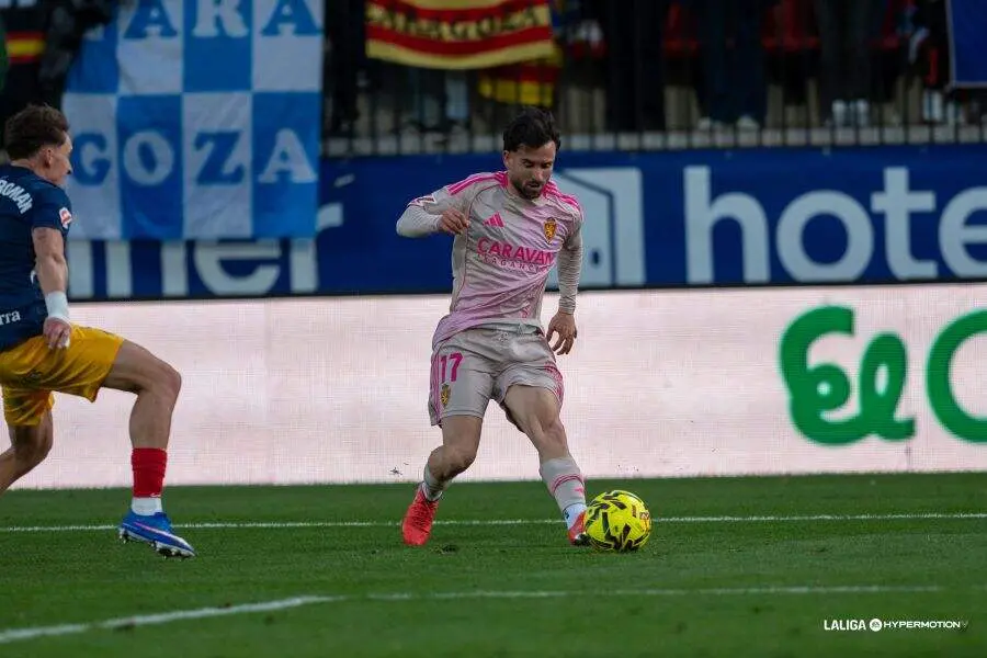 Sebas Moyano durante un partido con el Real Zaragoza / LaLiga