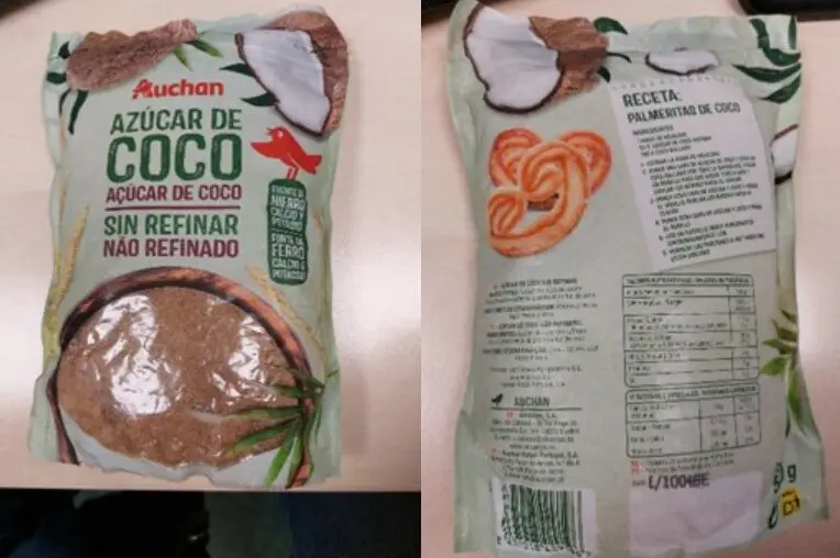 Alerta az&uacute;car de coco.