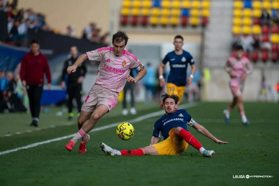 Francho Serrano en el Andorra - Real Zaragoza / LaLiga