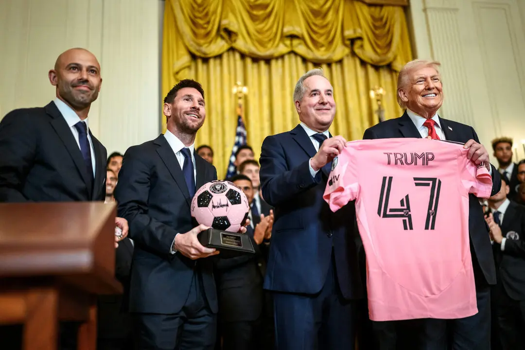 Trump junto a Jorge Mas, Leo Messi y Javier Mascherano / The White House