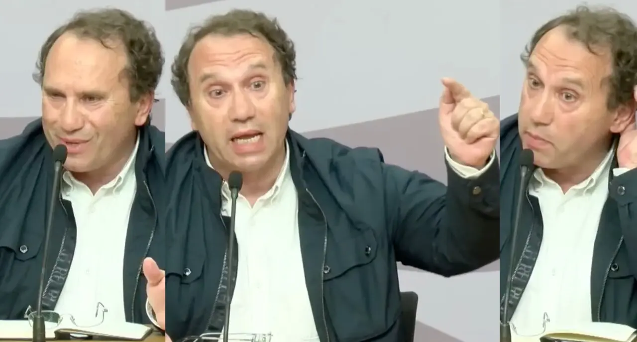 Jes&uacute;s Lobera, exdirector del Inaga, durante la comparecencia p&uacute;blica para dar cuentas de la gesti&oacute;n de las renovables en Arag&oacute;n, el 23 de mayo de 2023 / DGA
