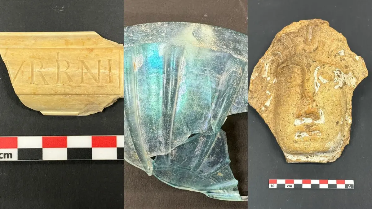 Restos arqueol&oacute;gicos hallados en el Coso