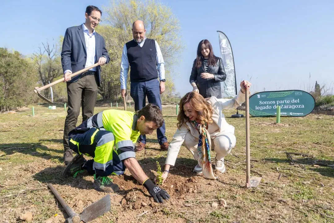 La alcaldesa de Zaragoza, Natalia Chueca, en la presentaci&oacute;n del proyecto./ AZ