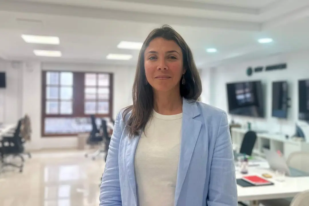 Elsa Techer en la redacci&oacute;n de HOY ARAG&Oacute;N. / H.A.