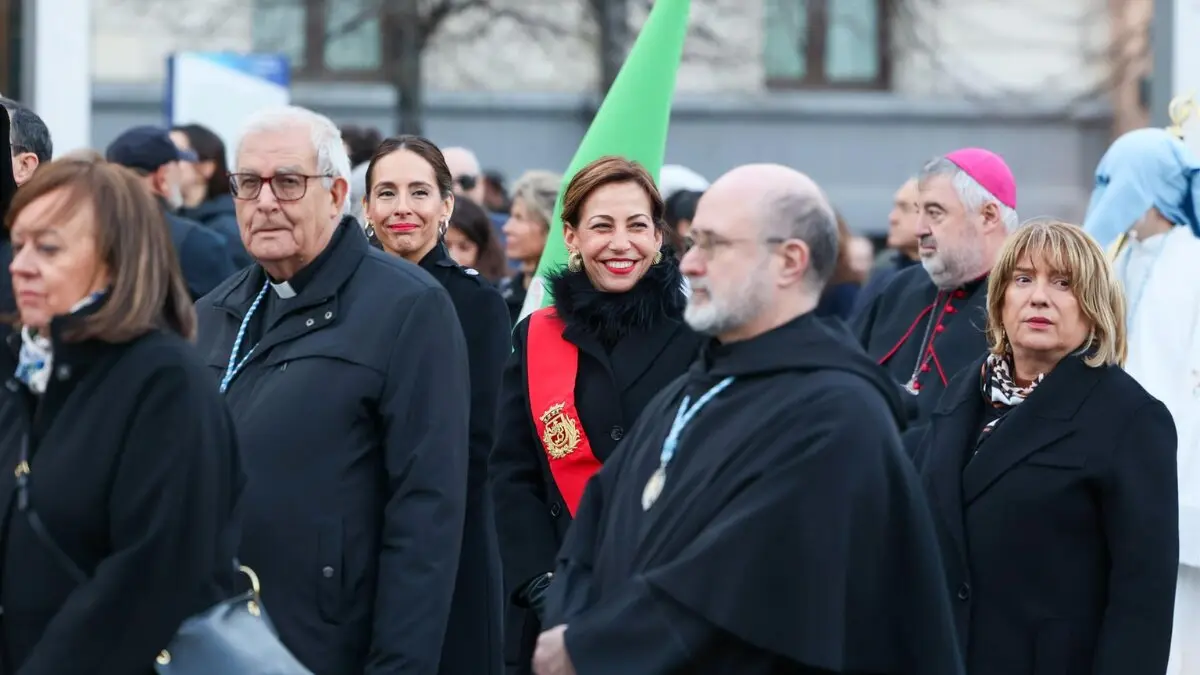 La alcaldesa de Zaragoza, Natalia Chueca, en el Preg&oacute;n de la Semana Santa de la capital aragonesa.
- ALDO BRICE&Ntilde;O