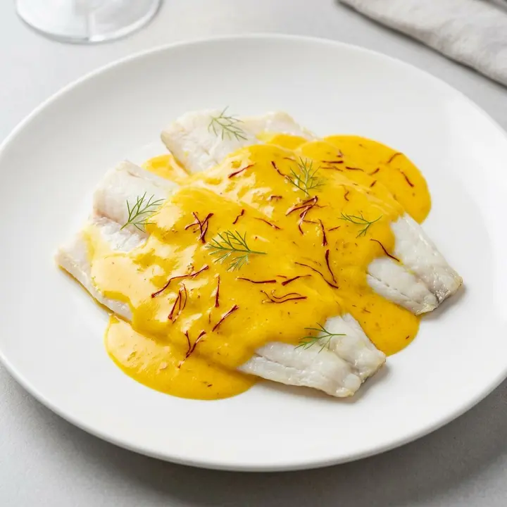Receta de merluza con azafr&aacute;n
