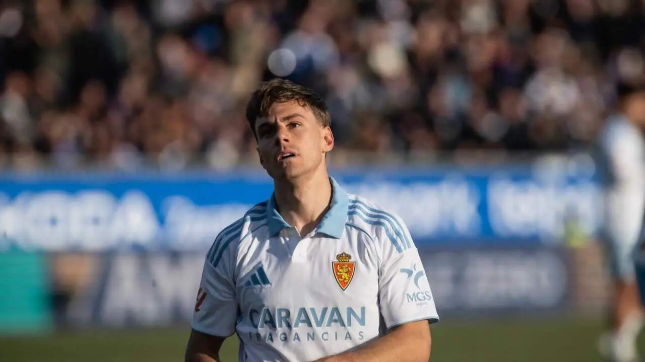 Dani G&oacute;mez durante un partido del Real Zaragoza / Marcos Cebri&aacute;n