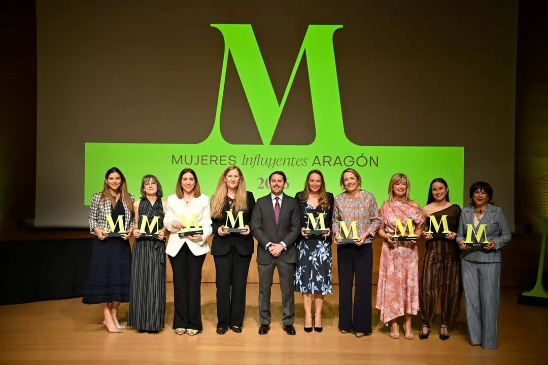 Premiadas en la gala de los Premios Mujeres Influyentes de Arag&oacute;n. / Marcos Cebri&aacute;n